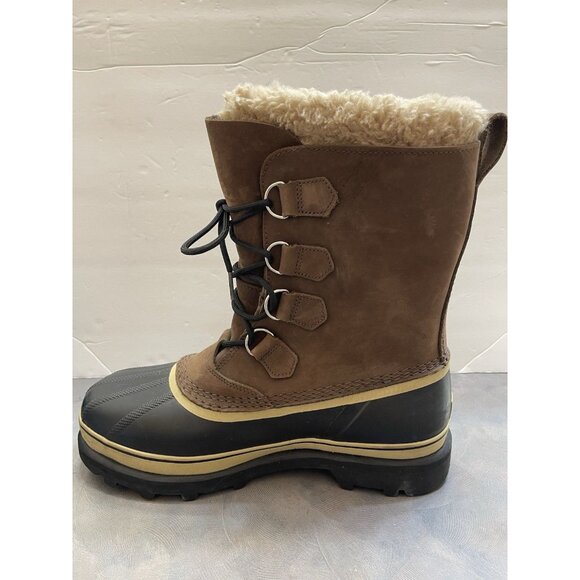 SOREL Caribou Size 11 Bruno Waterproof Men's Snow Boots Barn Snow Warm Faux Fur - Picture 6 of 10